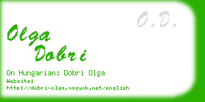 olga dobri business card